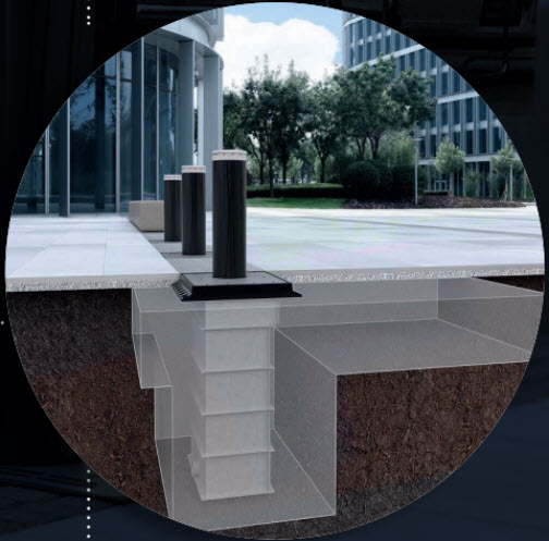 CAD Drawings Marshalls JS HA Retractable Security Bollard